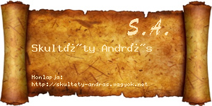 Skultéty András névjegykártya